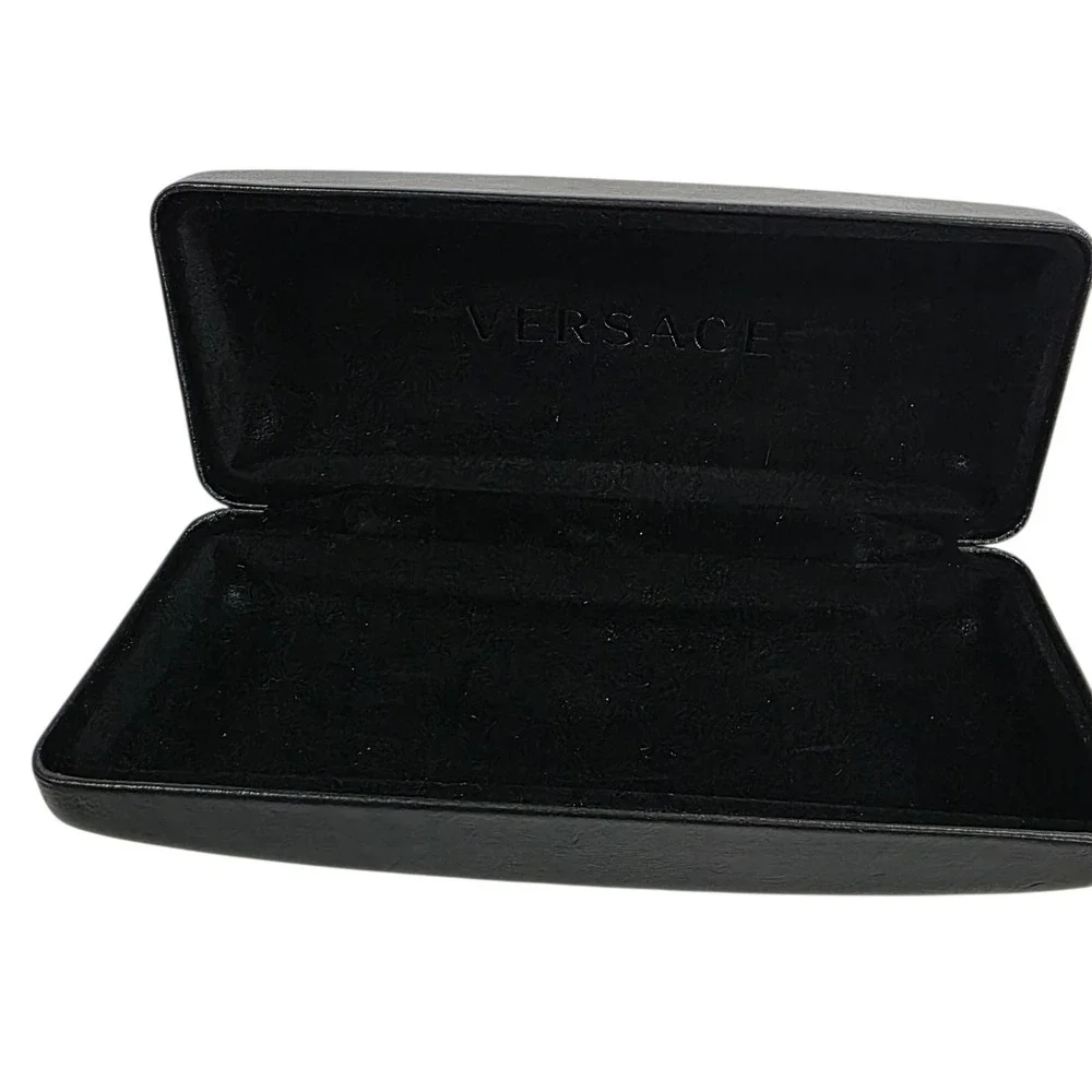 VERSACE Black Hard Shell Eyeglasses Sunglass Case Protective Holder Box Designer